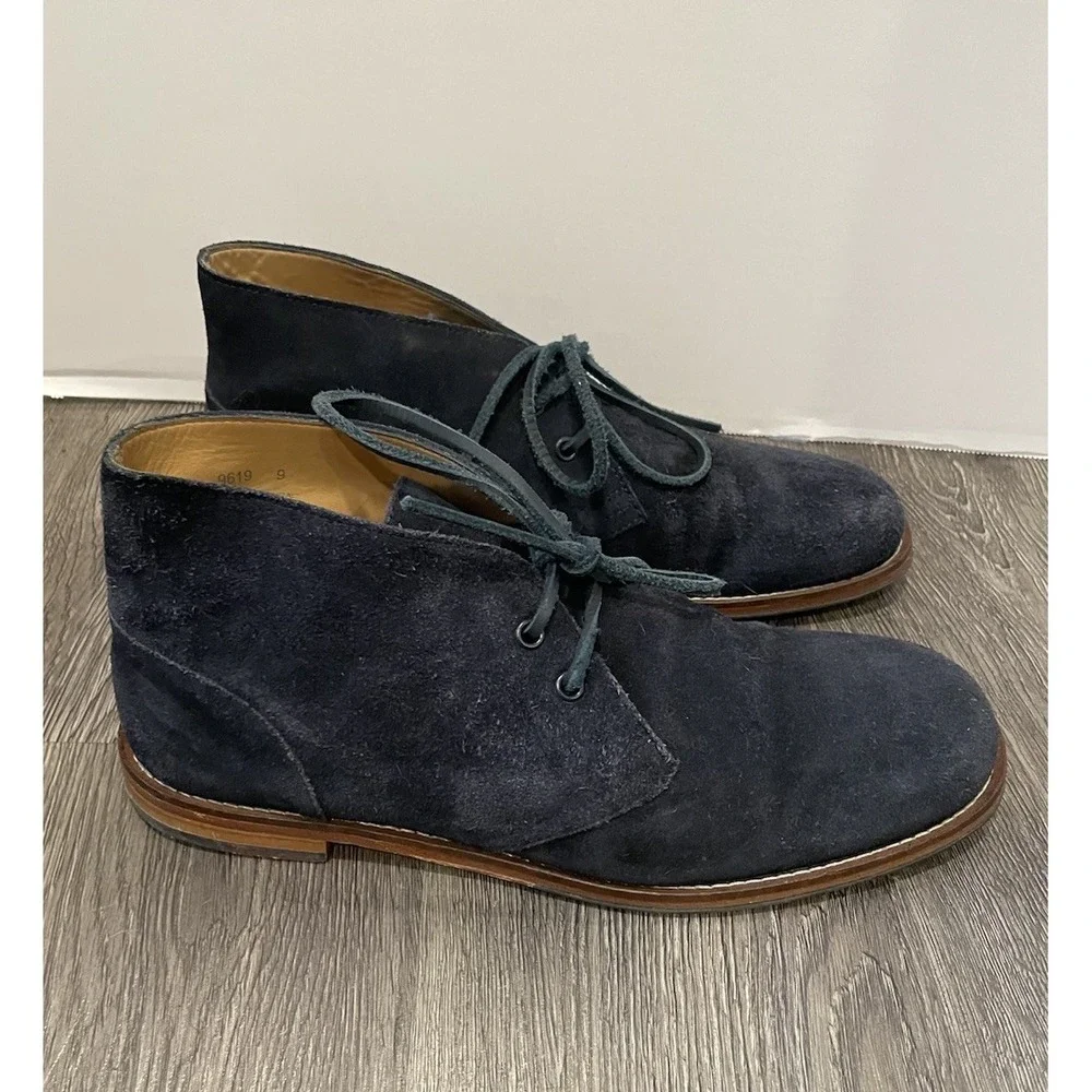 Austen Heller Shoes Chukka Men's Size 9 Blue Suede Leather Lace Up‎ Boots